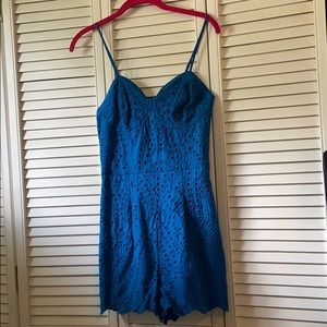 Blue Lace Romper